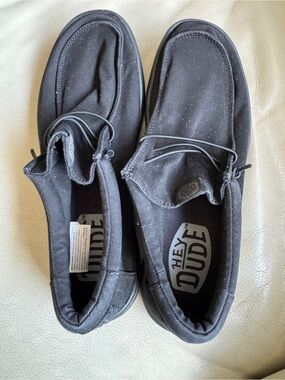 Hey Dude Wally X - Triple Black Men's Black Casual Slip-On Shoes US M8